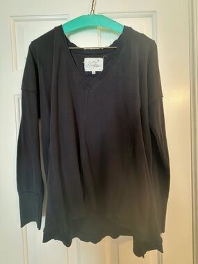 Grey State Black V-Neck Men's Sweater